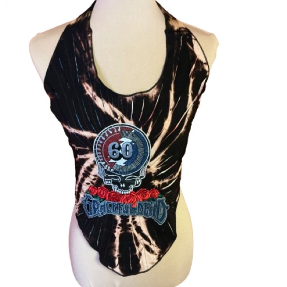 Grateful Dead 60th anniversary tie dye halter top